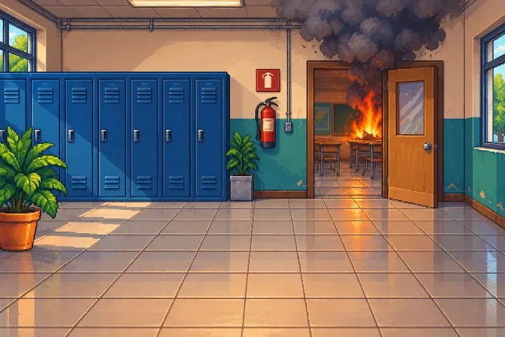 Cena da missão Incêndio